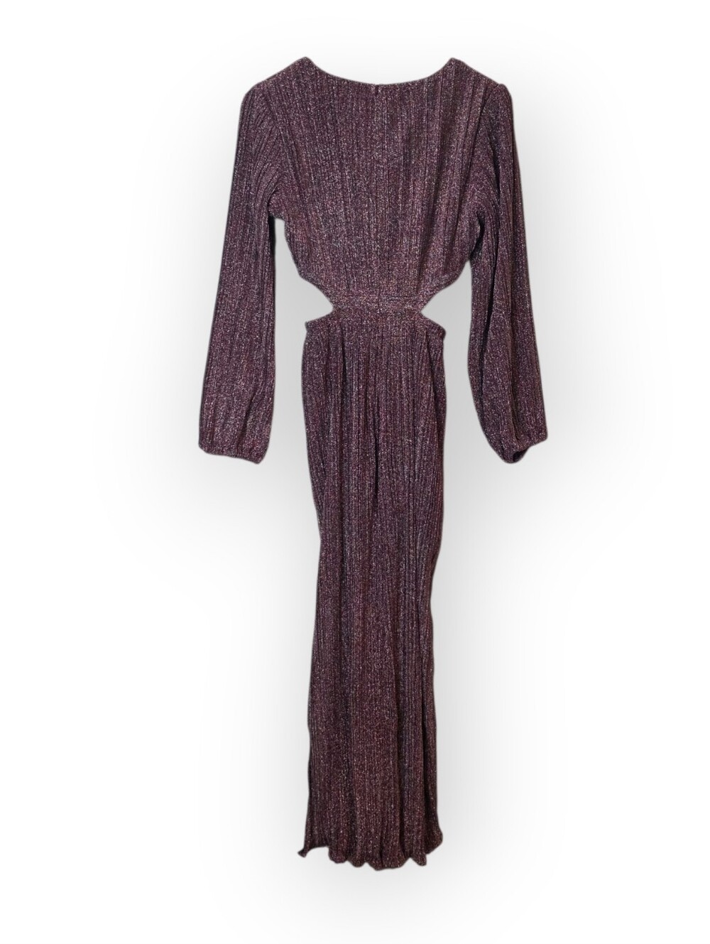 NWT SUBOO Revolve Balloon Sleeve Metallic Maxi Women's Dress Small - Picture 3 of 11